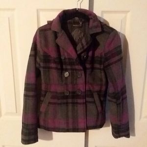 JouJou Girls Plaid Jacket With Hood
